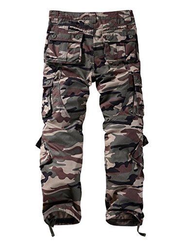Image of Match Men's Wild Retro Multi-Pockets Utility Casual Cotton Cargo Trousers #3357