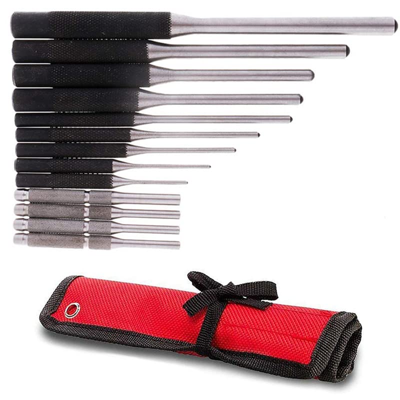 AETOOL - Professional Roll Pin Punch Set Hollow End Starter Punch Tool for Gunsmiths Jewelry and Watch Repair Handyman Hand Remover Tools (13PCS Roll Pin Punc)