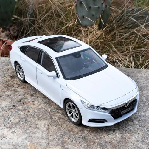 Image of Toy Cars Compatible for 1:24 Accord Model Car | Pull Back Die-Cast Alloy Vehicle with Lights & Sound | Openable Doors | Collectible Toy Car Gift for Kids Boys Girls & Adults (White)