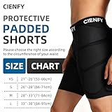 Cienfy Protective Padded Shorts EVA Tailbone Pad for Snowboarding, Skating and Skiing, 3D Hip Protection Impact Gear for Hip, Butt and Tailbone(Medium) - Image 5