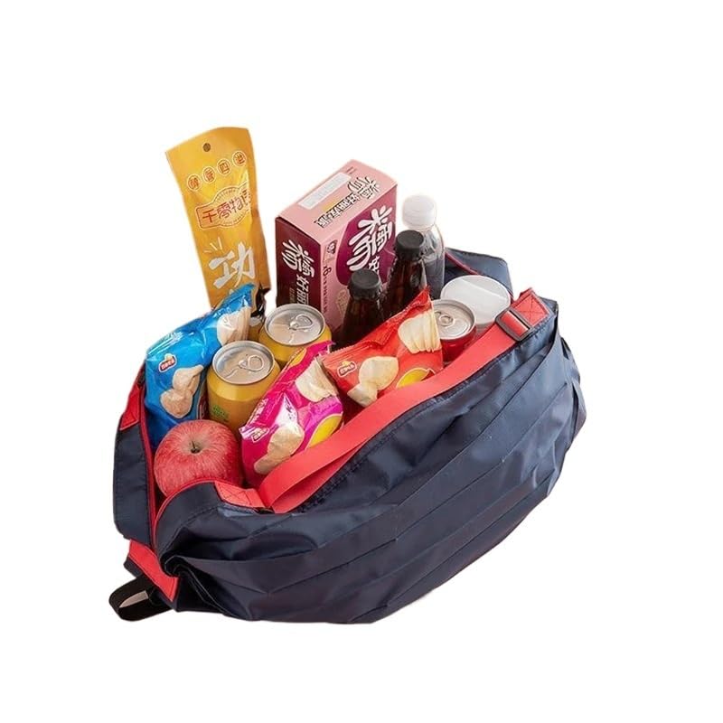 Foldable Storage Bag With Handle Portable Travel Camouflage Handbags Large Capacity Shopping Bag(Black leopard print)2