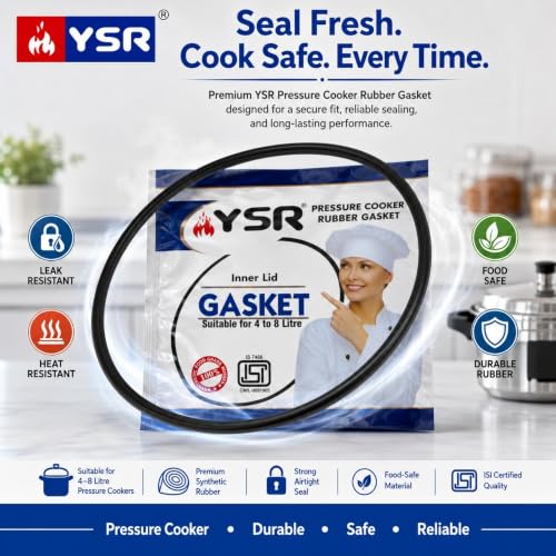 Image of YSR Pressure Cooker Rubber Gasket for 4 to 8 Litre Inner Lid