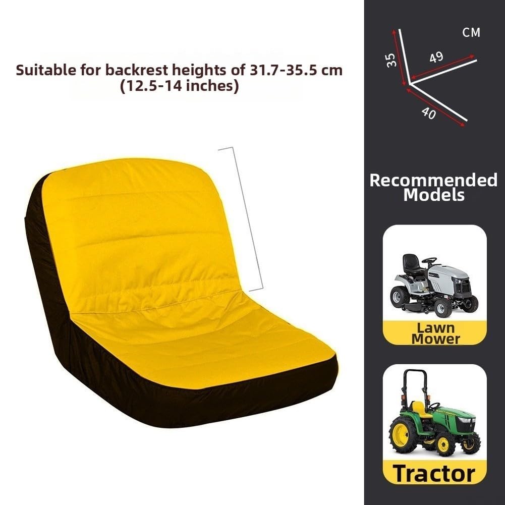 Funda Asiento para tractor Relleno para algodón Cómodo Funda(1096C - Yellow)