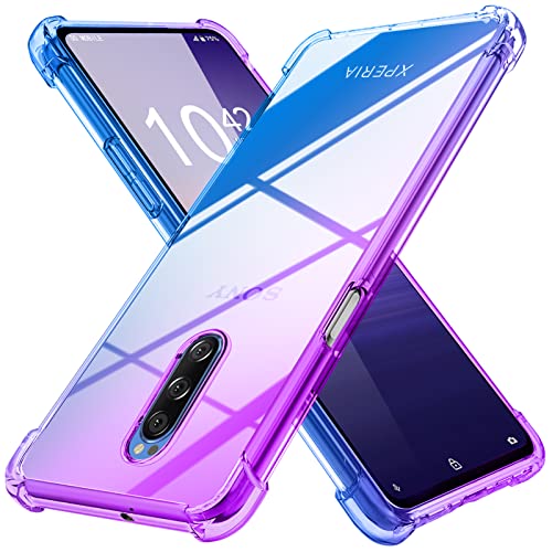Xperia パープル スマートフォン 本体とケース Xperia 1 V ケース グラデーションTPU エクスペリア1V カバー