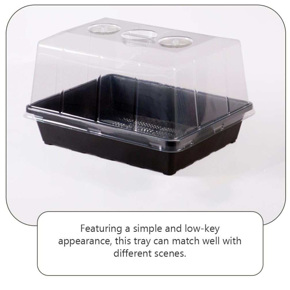 Happyyami Plateau de Semis avec Couvercle Haut en Plastique, 1 Set