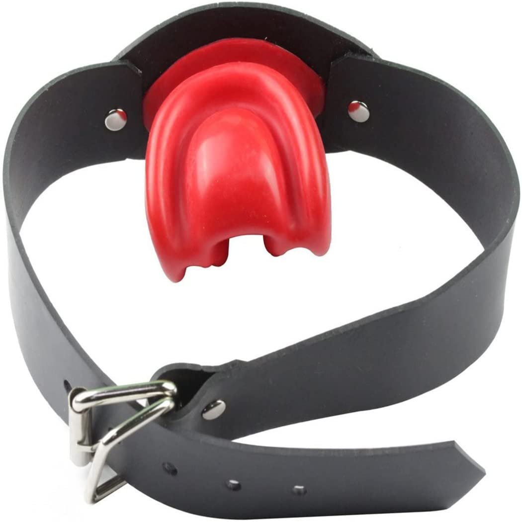 Fetisch BDSM Gag Knebel Mouth Extreme, 100% Latex Ballknebel Silikon Mundknebel Für Männer Frauen, SM BDSM Erwachsener Oralsex Sklave Erotik Cosplay Bondage Sexspielzeug Für Paare Gay