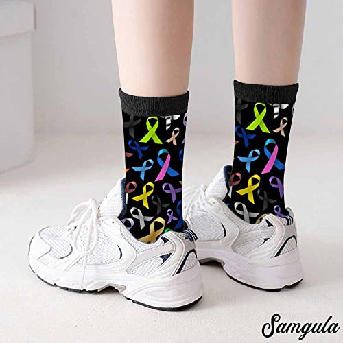 Image of Crew Socks for Woman Size 6-8 Tropical Wildlife Bright Teal Girls Socks