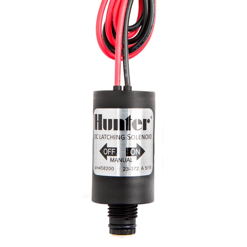 RIEGOPRO Solénoïde Hunter 9V DC Latch Compatible avec toutes les électrovannes de la marque HUNTER - Couleur Noir