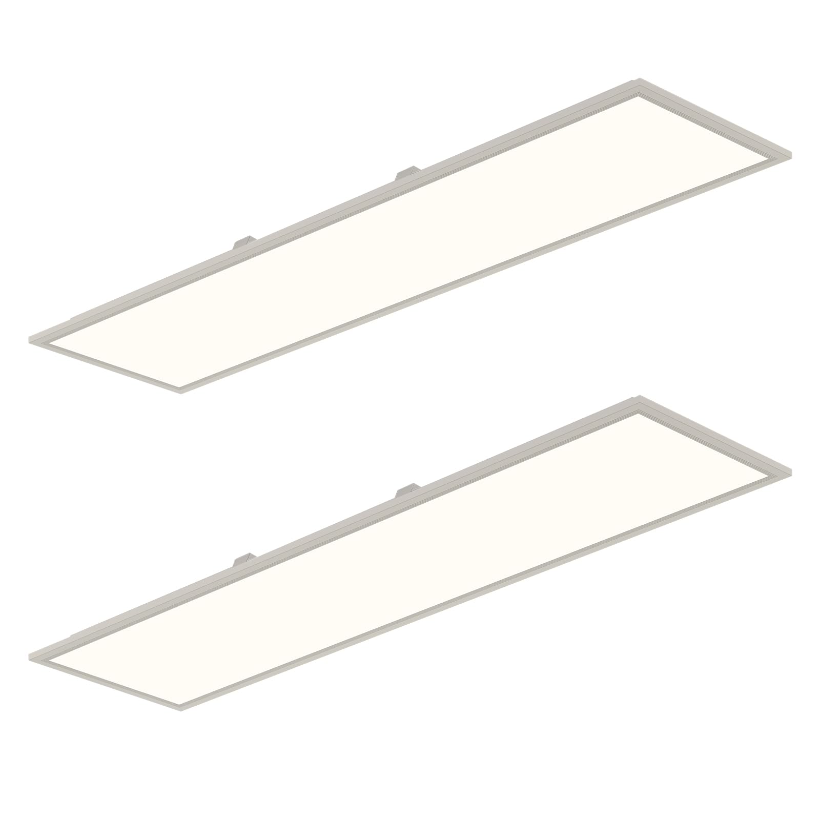 2 PCS LED Panel Deckenleuchte 100x25cm, 3000-6500K Deckenleuchte Dimmbar, 30W Deckenlampe Lang Flach mit Fernbedienung Nachtlicht Memory-Funktion für Wohnzimmer Schlafzimmer Badezimmer Büro küche