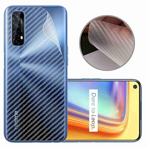 Image of Compatible with Oppo Realme 7 Back Screen Protective Film Carbon Fiber Skin Transparent Screen Guard Sticker
