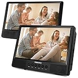 10,1 Zoll DVD Player fürs Auto: ein DVD Player und ein zusätzlicher Bildschirm - Sie können beide Bildschirme über mitgeliefertes AV-Kabel anschließen um auf Beiden den gleichen Film anzusehen, oder Sie können den Film auch einzeln auf dem Master-Monitor ansehen.