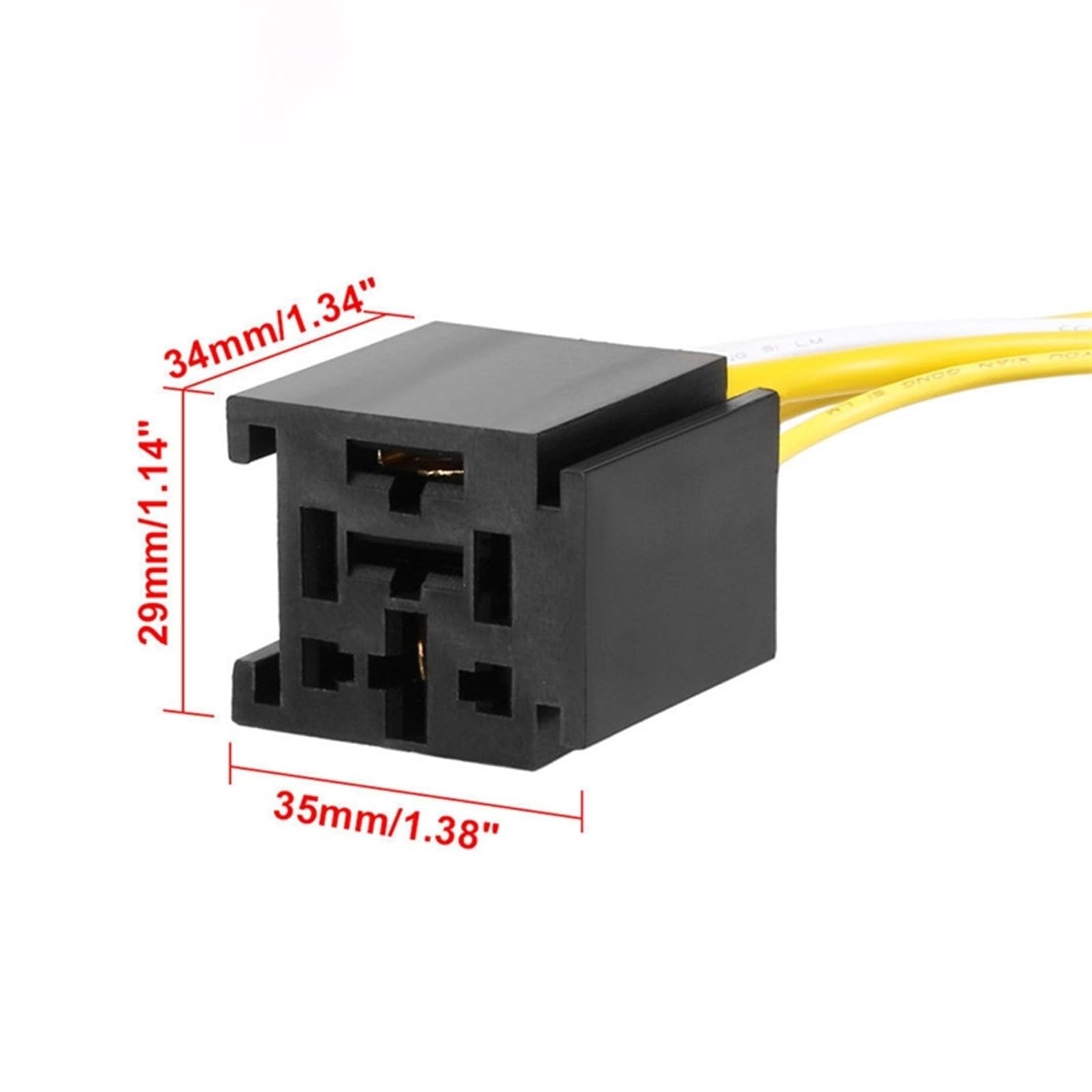 5 piezas DC 12 V/24 V 80 A 4 terminales conector de arnés de relé