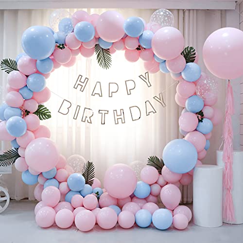 Image of CANREVEL Gender Reveal Pink and Blue Balloons 120 pcs Macaron Blue Pink Latex Balloons Garland Arch kit for Baby Shower Birthday Bridal Shower Wedding Anniversary Party Decorations