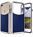 iPhone 7 Plus Case, Vena [Harmony] Wave Texture [Hybrid Clear Back Panel][CornerGuard Drop Proof] Slim Fit Cover for Apple iPhone 7 Plus (5.5"-inch) (Gold/Navy Blue)