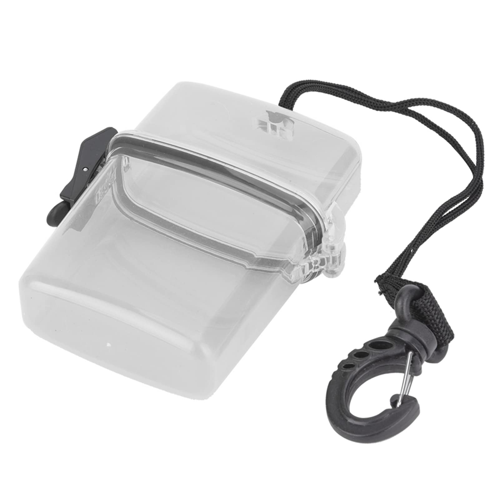 Plastic Seal Box, Underwater Plastic Transparent Floating Watertight Case, Small Lightweight Portable Case for Cameras and Phones with Rope Hook for Surfing Canoe