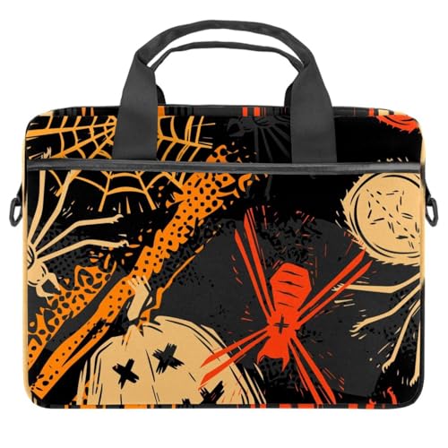 Sac à bandoulière pour ordinateur 13 à 14.5 pouces motif citrouille