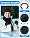 Suhine 12 Pcs Winter Soft Kid Hat Scarf Gloves Earmuffs Set Knit Hat and Gloves Neck Warmer Plush Ear Muffs for Kid Aged 3-10 (Pink,Black,Gray,Fashion)