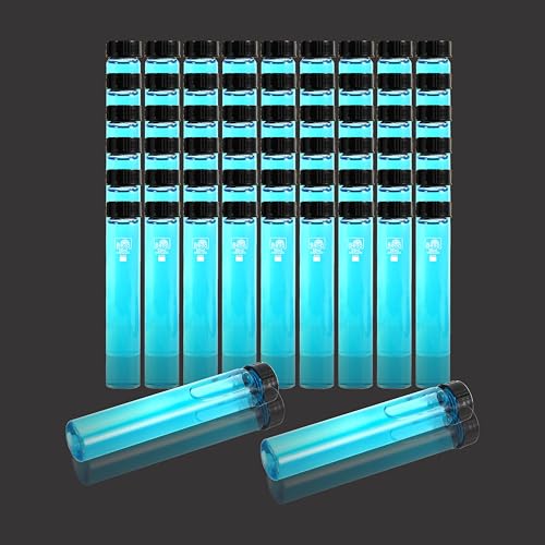 Image of Bello 50ml Clear Glass Vials Culture Tube with PE Stopper, 50pcs Leak-Proof Glass Bottles Containers for Storage Liquid, Essential Oil, Pills, Lab, Home and Kitchen Use