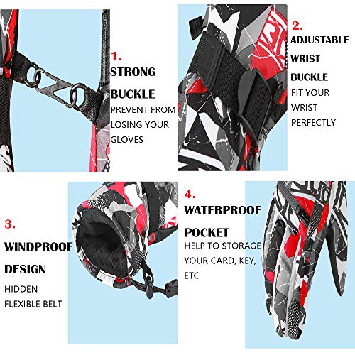 HITNEXT Guanti da snowboard, guanti da sci da