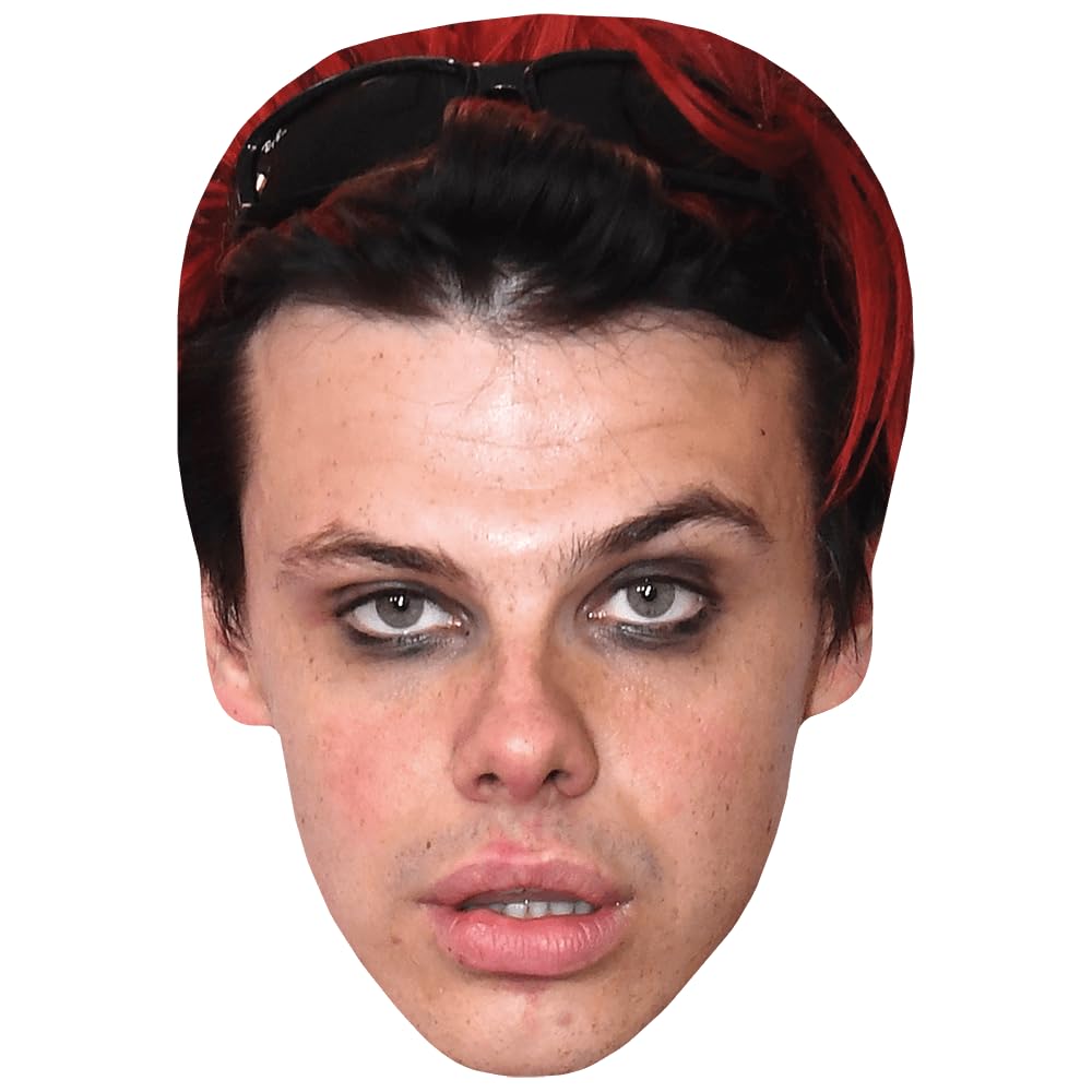 Yungblud (Red Hair) Celebrity Mask, Flat Card Face, Fancy Dress Mask