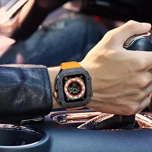 Boîtier de montre de luxe Apple Watch Ultra fibre carbone