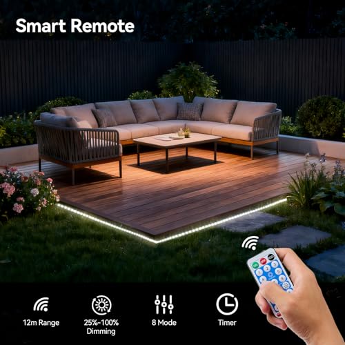Tira de Luz LED Solar Exterior 6000K Blanca 32.8FT miniatura 3