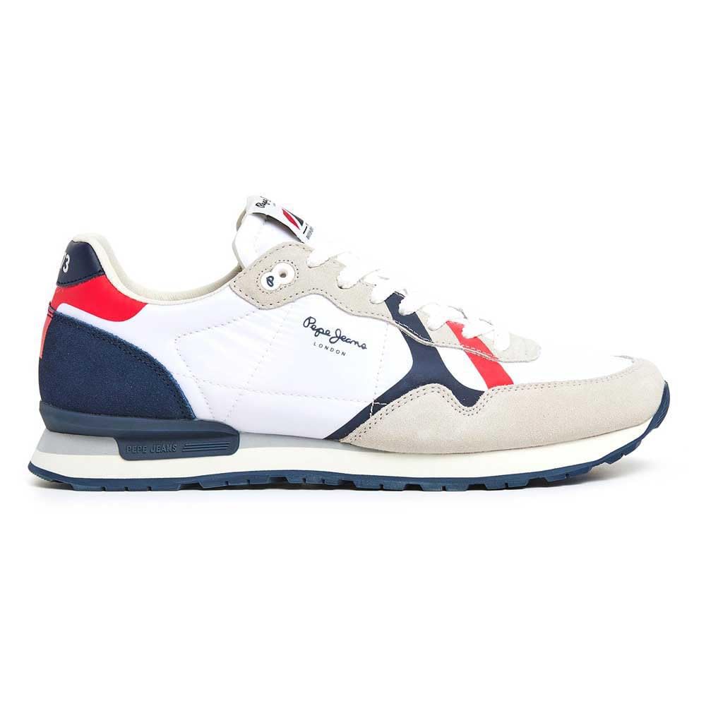 Pepe Jeans Scarpe Da Ginnastica In Pelle Bianca Brit Road-image