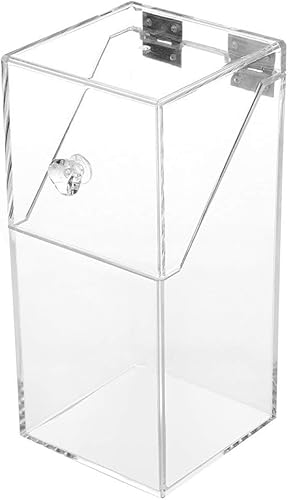Viinice Caja de almacenamiento de acrílico transparente para arreglos de maquillaje, diseño simple, transparente, soporte para brochas de