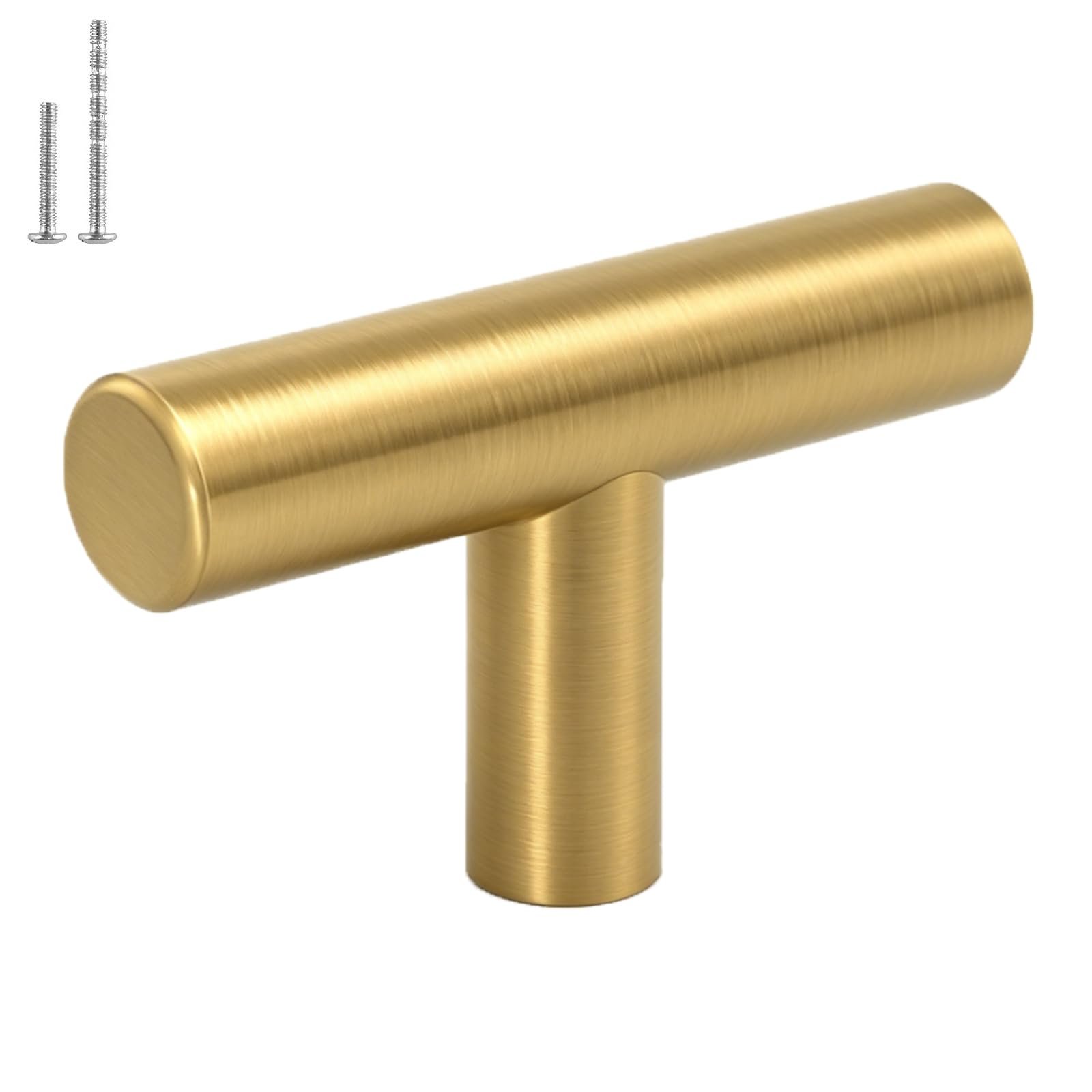 LONTAN 12 Pack Gold Cabinet Knobs, Brushed Brass Drawer Knobs, T Bar  Cabinet Hardware for Dresser Cupboard Kitchen Bathroom - Amazon.com