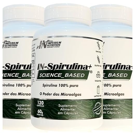 3x IN-Spirulina+ (Spirulina 360 Cápsulas) Imperium Nutrition