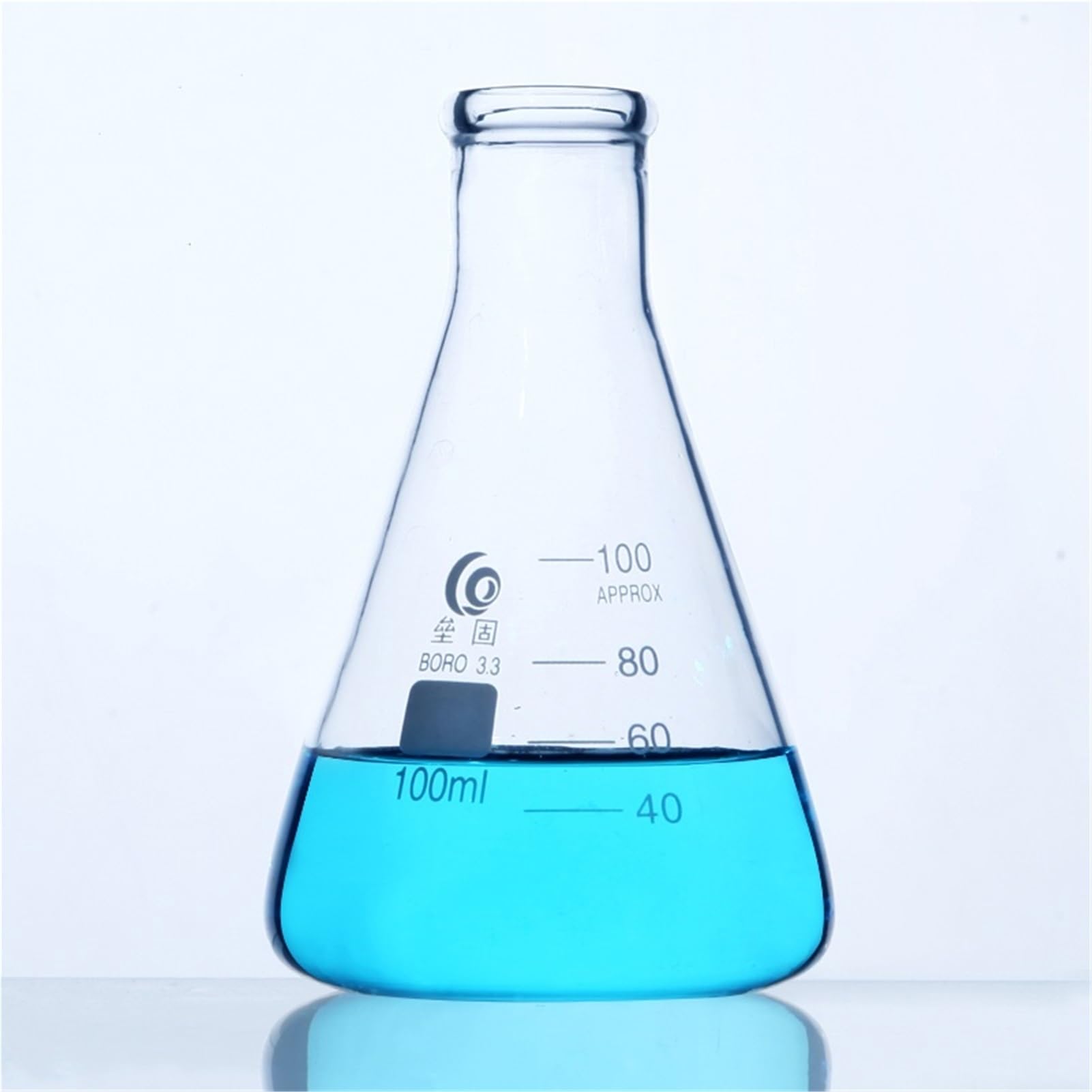 matraz de fondo redondo， Matraz cónico de vidrio de borosilicato (paquete de 2, 50-1000 ml) Equipo de laboratorio(500mL)