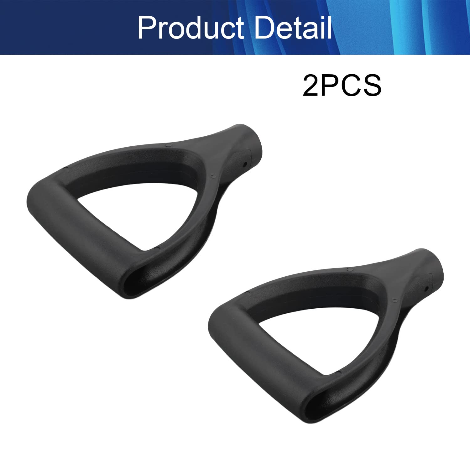 Jutagoss Mango de pala en D, mango de repuesto para pala de nieve, de 1-1/4 pulgadas de diámetro interior de 32 mm de diámetro, accesorios de jardín para excavar herramienta de rastrillo de 2 piezas