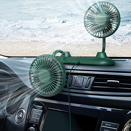 Cooling Fan for Car | Universal USB Vehicle Fan - Portable Cooling Fan with Strong Wind and Dual Hea