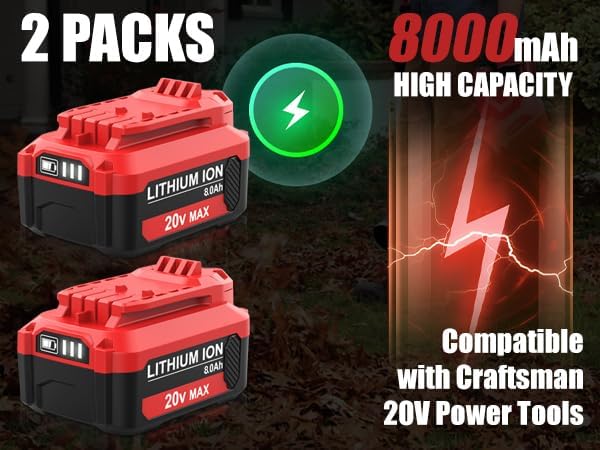 OHYES BAT CMCB206 Replacement Battery Compatible with Craftsman 20V Battery Lithium ion CMCB202 CMCB204 CMCB201 CMCB209 CMCB205 CMCS500 V20 Series Cordless Power Tool(Only for V20 Series) - Image 7