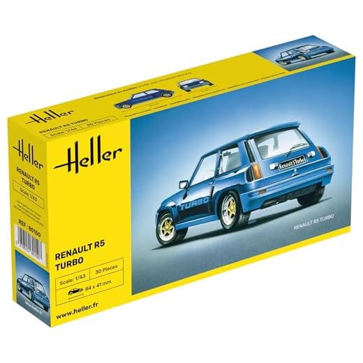 Heller 1:43-Renault R5 Turbo, Multicolor, Talla única (Glow2B HEL80150)