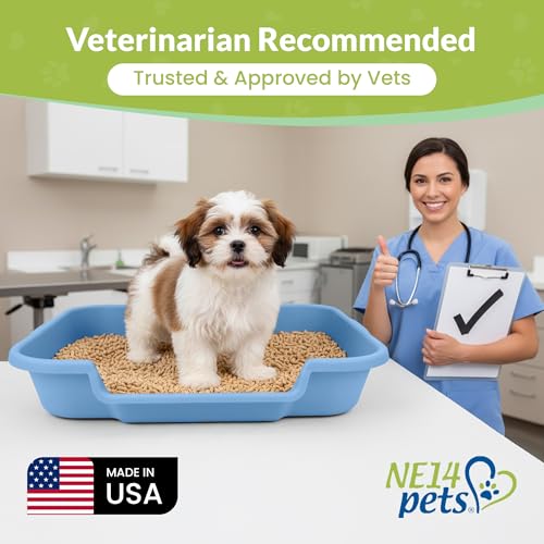 Large Dog Indoor Litter Box Up to 20 Lbs, Little Boy Blue | Durable & Pet Safe Puppy Litter Box, Indoor Open Top Entry Dog Litter Pan, Comfortable & Great for Dogs, Made in USA - Image 8
