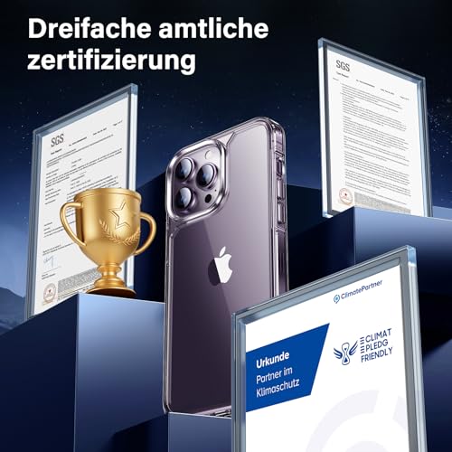 Hülle für iPhone 14 Pro Max von UniqueMe 5-in-1 Set mit Schutzfolien und Kameraschutz