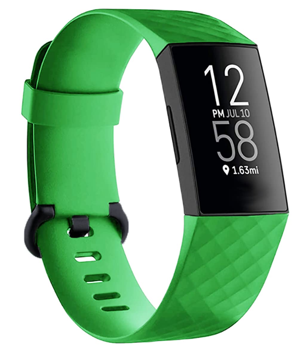 Replacement Bands Compatible with Fitbit Charge 4 / Fitbit Charge 3 Bands for Women Men, Silicone Fitness Sport Wristbands for Women Men Small Large