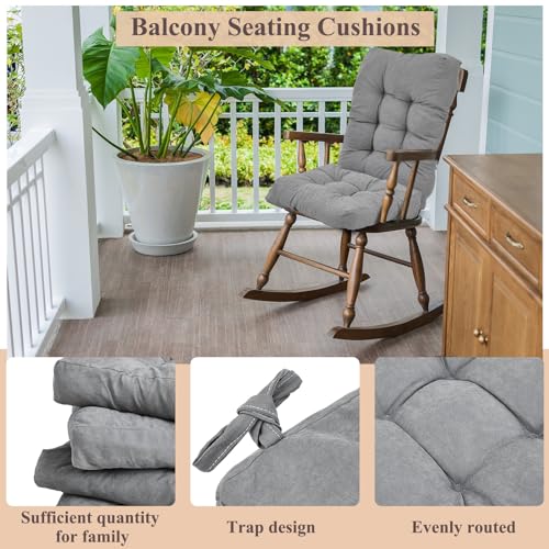 Image of Juexica Gray 17 x 17 Inch 4 Sets Outdoor Patio Chair Cushion