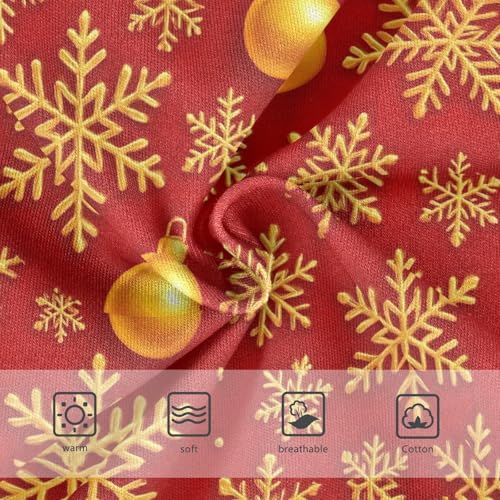 Joisal Cotton Girls Underwear Toddlers Gold Snowflakes Christmas Red Panties Little Girl Flower Briefs Undies Kids 2t3