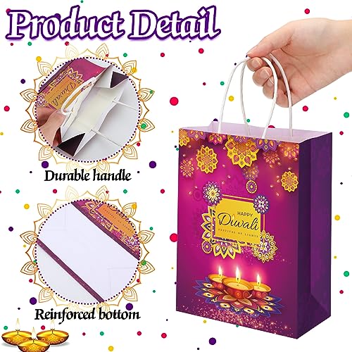 Qilery-18-Pcs-Diwali-Gift-Bags-with-Tissue-Paper-Diwali-Party-Favors-Diwali-Candy-Goody-Bags-with-Handles-Indian-Diwali-Treat-Bags-for-Diwali-Party-Indian-Celebration-Supplies-Decoration