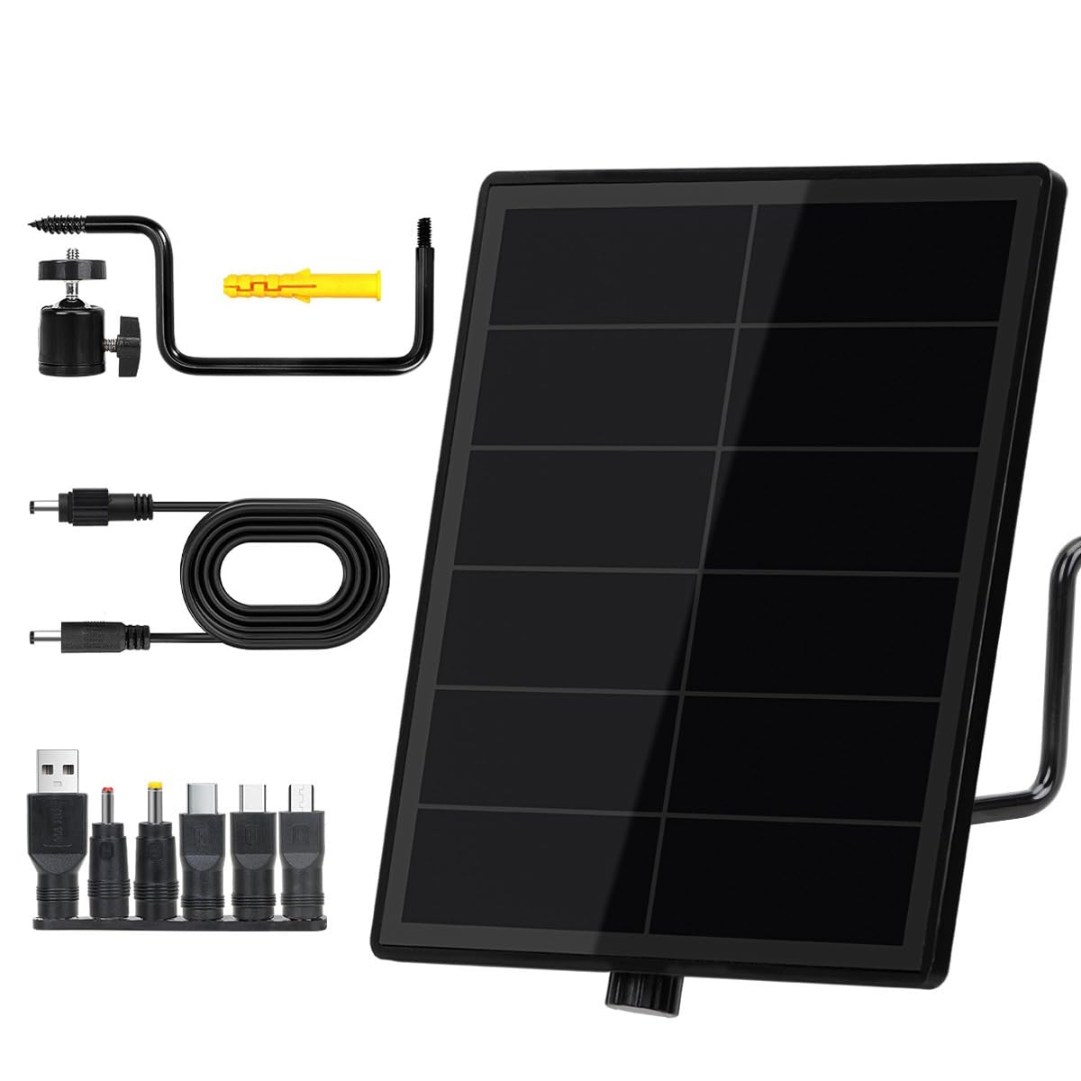 D5 zestaw mini paneli słonecznych 3 w 1, ładowarka solarna 5 W, wbudowany kontroler z baterią 5200 mAh, Dc5521 6 V wyjście do kamery szlakowej