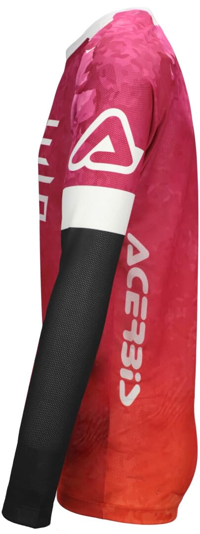 Acerbis J-Windy Vented Watermark Maglia Motocross, pink/bianco, L