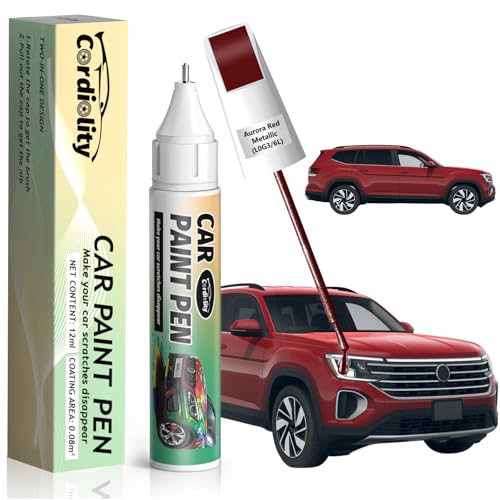 Image of L0G3 /6L Aurora Red Metallic Touch Up Paint for Volkswagen, Color Accurate Car Paint Scratch Repair Pen, Quick & Easy Fix Automotive Chips and Nicks