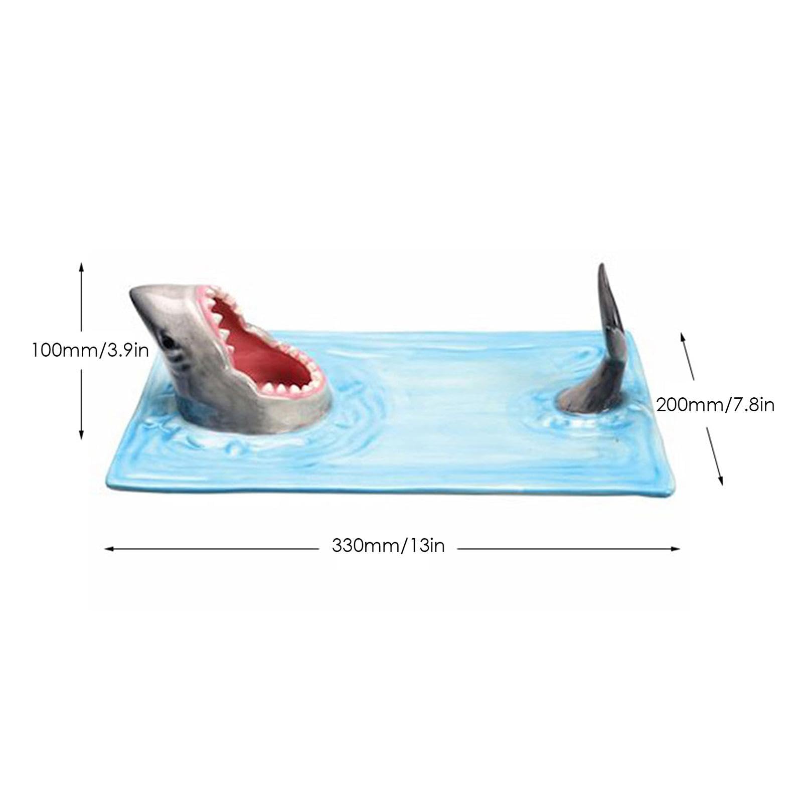 Shark Sushi-Teller, Keramik-Sushi-Teller Käseplatte Multifunktional