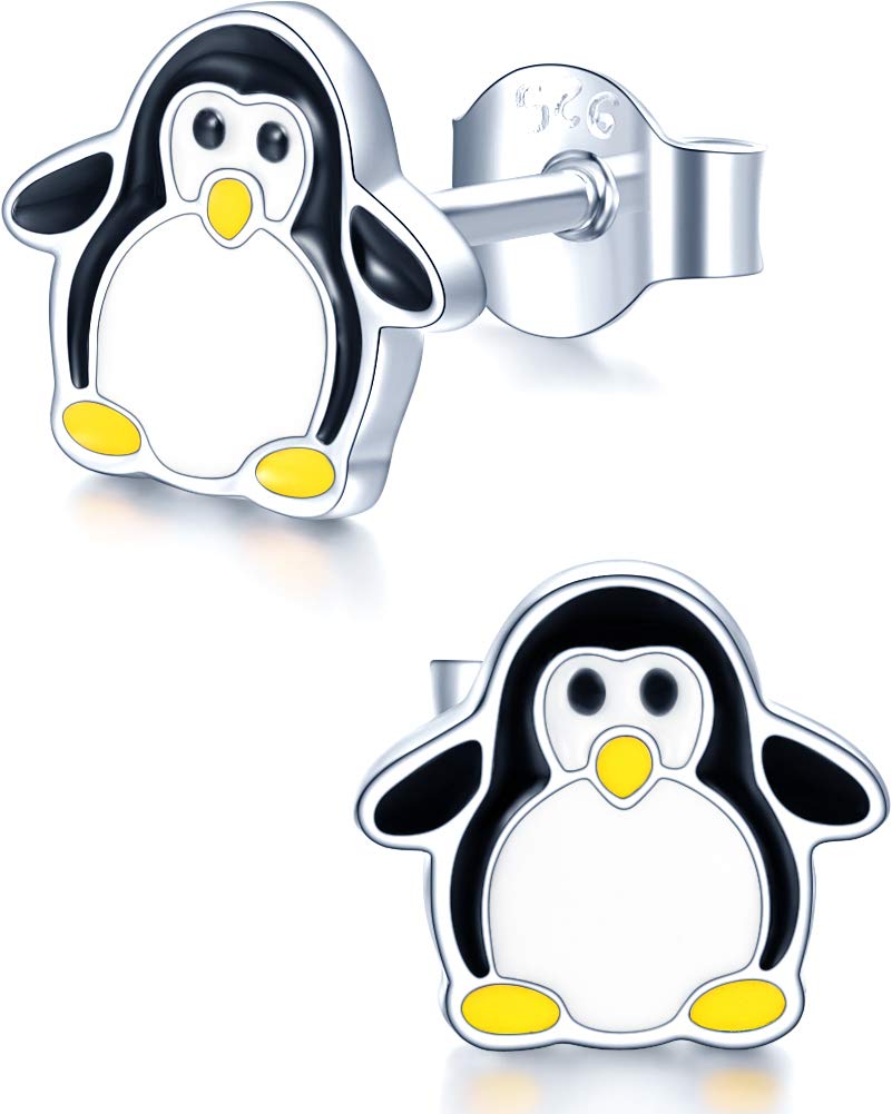 Joocye Hypoallergenic Kids Stud Earrings 925 Sterling Silver Gifts for Little Girls (Nickel Free)