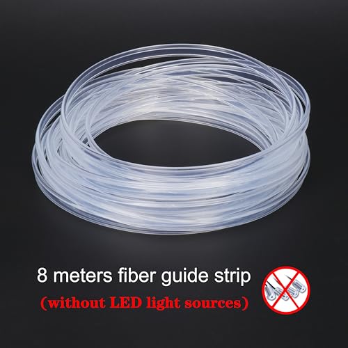 Image of Fiber Optic Waterproof Car Side Glow LED Illumination Optic Fiber Band Car Interior Atmosphere Neon Cold Lights 8 Meters (26.25ft)