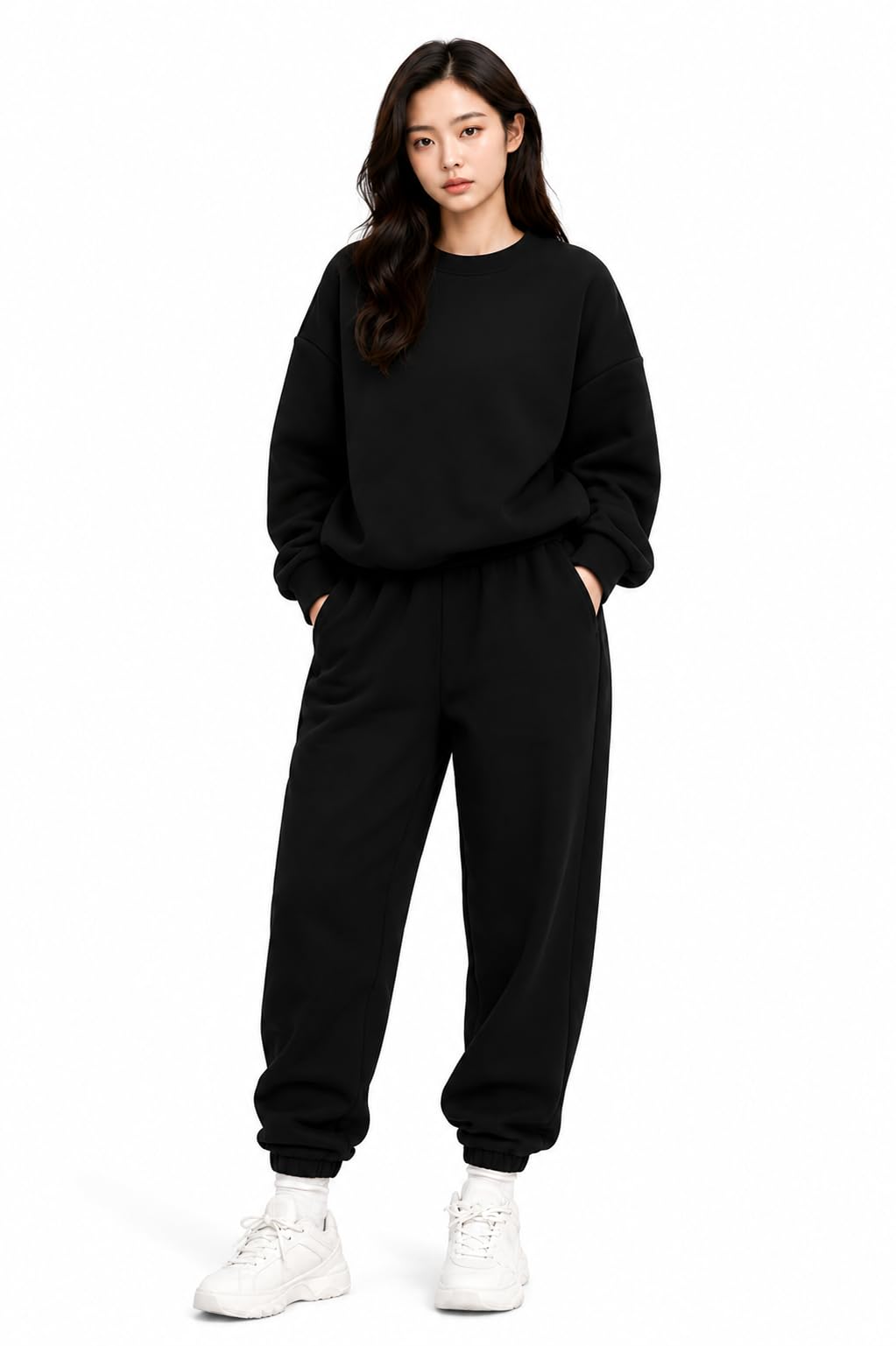 Women's Winter wear Fleece Co-ord Set Round Neck Sweatshirt & Pajama-picture-41