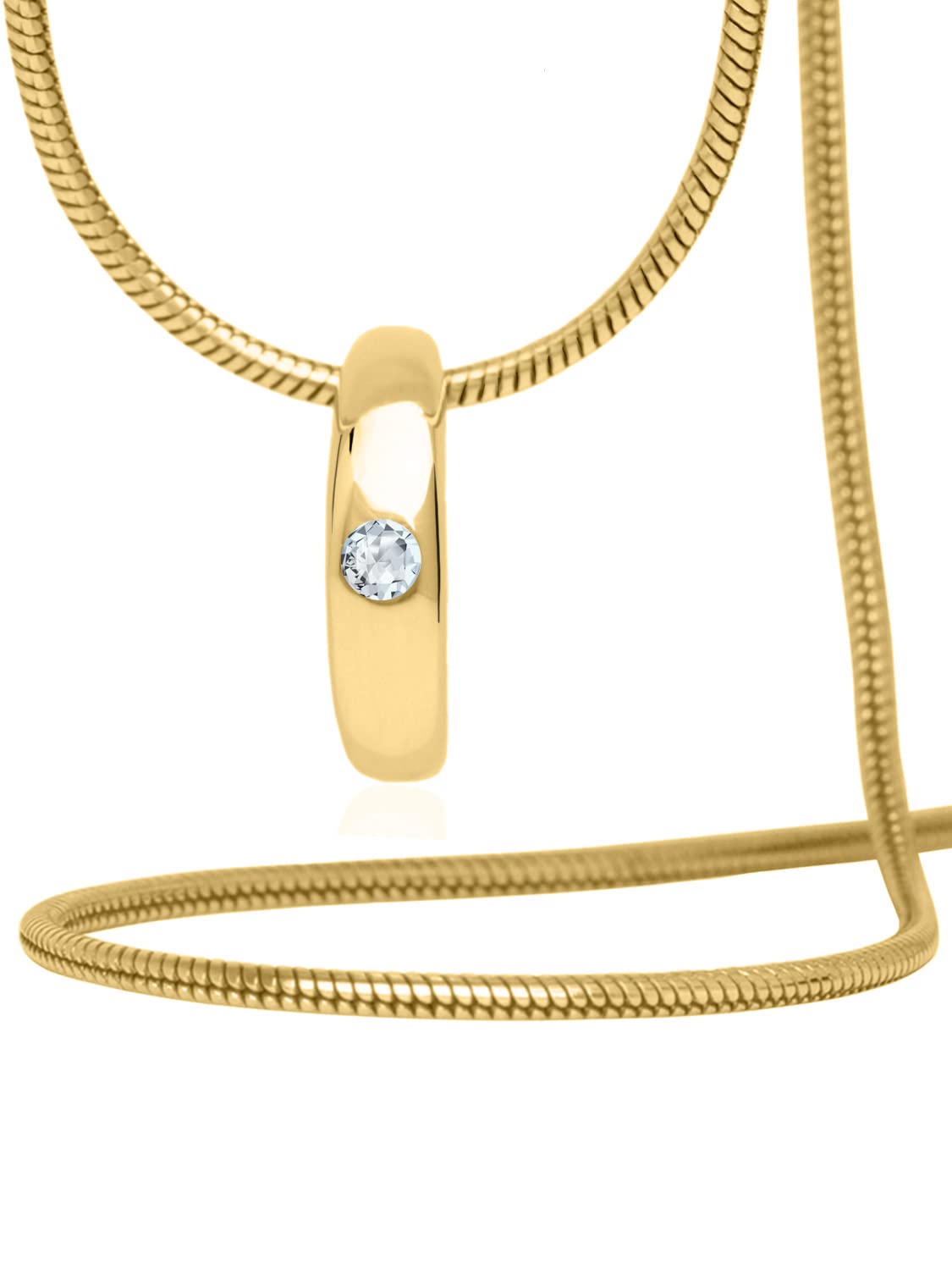 MyGold Pierścionek do chrztu (bez łańcuszka) żółte złoto połysk z cyrkonią Ø 10 mm wisiorek złoty łańcuszek łańcuszek na chrzest prezent dla dzieci Birthy MOD-03389 e 14 karatów (585) żółte złoto, colore: biały, cod. MOD-03389-V0003645