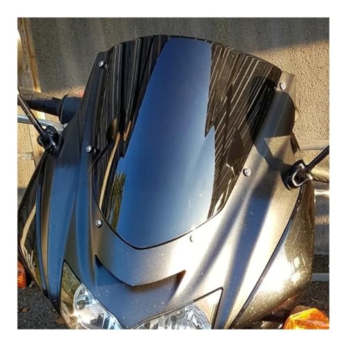 Pare-brise double bulle moto Z750S noir iridium avec spoiler d'extension de vent